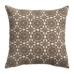 Square Decorative Cushion Linen Base & Crochet Overlay