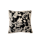 Square Decorative Pillow Flock Embroidery Piped Edge 18x18