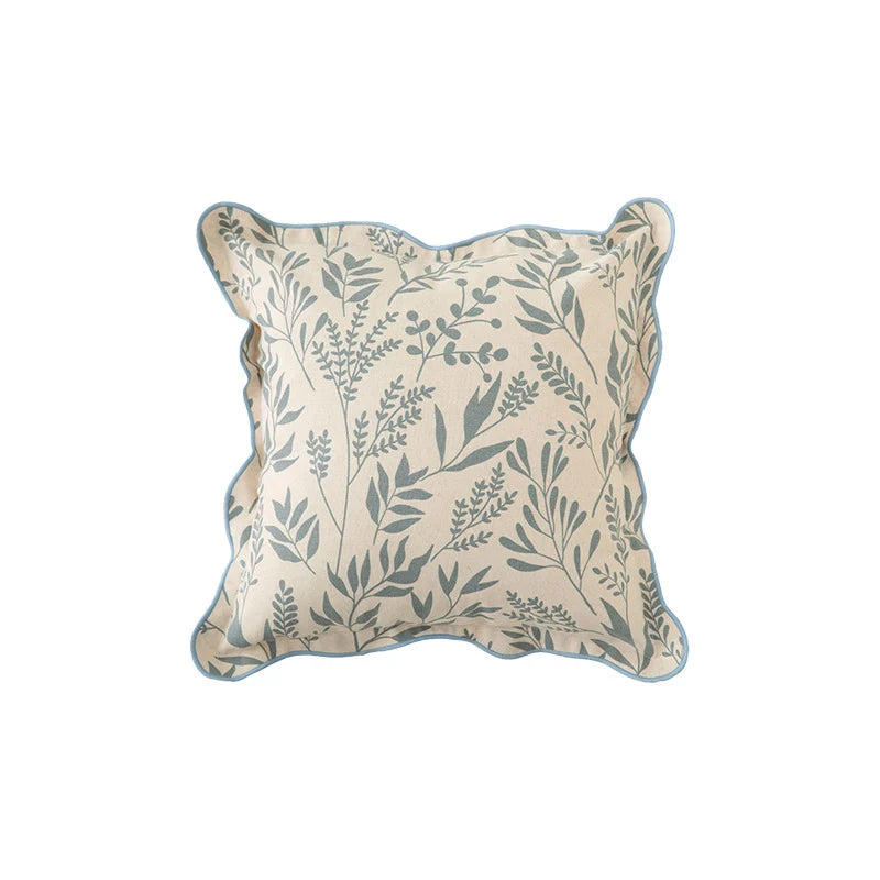 Square Decorative Pillow Floral Print Removable Cover Hypoallergenic Fill