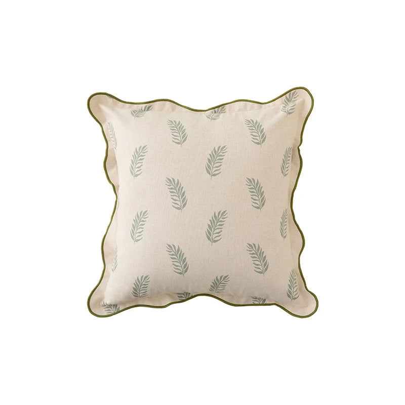 Square Decorative Pillow Floral Print Removable Cover Hypoallergenic Fill