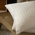 Square Decorative Pillow Woven Triangle Chenille Removable Cover