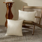 Square Decorative Pillow Woven Triangle Chenille Removable Cover