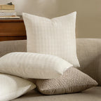 Square Decorative Pillow Woven Triangle Chenille Removable Cover