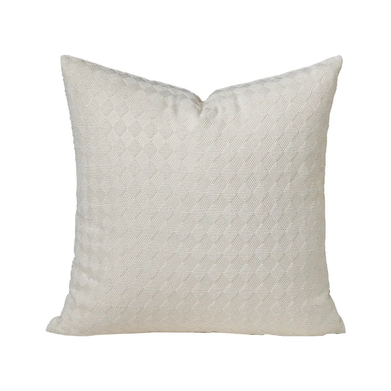 Square Decorative Pillow Woven Triangle Chenille Removable Cover