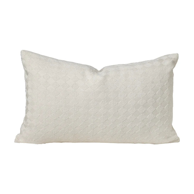 Square Decorative Pillow Woven Triangle Chenille Removable Cover