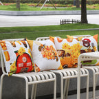 Square Pillow Cover Bee Honeycomb Print Concealed Zipper