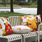 Square Pillow Cover Bee Honeycomb Print Concealed Zipper
