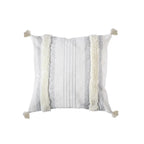 Square Pillow Cover Bouclé Trim & Tassels