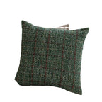 Square Pillow Cover Bouclé Tweed Hidden Zipper & Piped Trim
