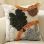 Square Pillow Cover Hand-Tufted Braided Circle Cotton Blend 18x18