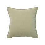 Square Pillow Cover Herringbone Texture & Piped Edge Hidden Zipper