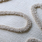 Square Pillow Cover Linen-Look Hand-Tufted Concealed Zipper 18x18in