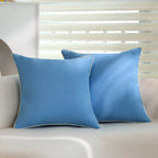 Square Pillow Cover Microvelvet Contrasting Piping Concealed Zipper