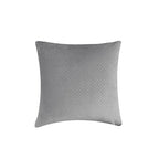 Square Pillow Cover Quilted Herringbone Cotton-Blend