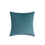 Square Pillow Cover Quilted Herringbone Cotton-Blend