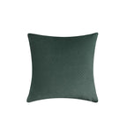 Square Pillow Cover Quilted Herringbone Cotton-Blend
