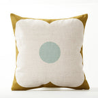 Square Pillow Cover Retro Scandi Dot Cotton-Linen Concealed Zipper