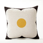Square Pillow Cover Retro Scandi Dot Cotton-Linen Concealed Zipper
