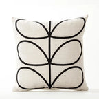 Square Pillow Cover Retro Scandi Dot Cotton-Linen Concealed Zipper