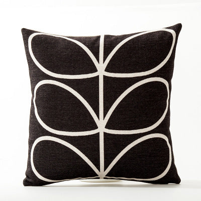 Square Pillow Cover Retro Scandi Dot Cotton-Linen Concealed Zipper