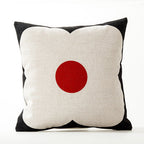 Square Pillow Cover Retro Scandi Dot Cotton-Linen Concealed Zipper