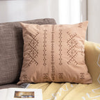 Square Pillow Cover Velvet-Like Embroidered Concealed Zipper