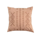 Square Pillow Cover Velvet-Like Embroidered Concealed Zipper