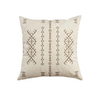 Square Pillow Cover Velvet-Like Embroidered Concealed Zipper