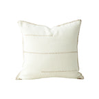 Square Pillow Two-Tone Knit & Linen Removable Cover 18x18