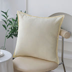 Square Pillowcase Linen-Cotton Hidden Zipper Hotel Style