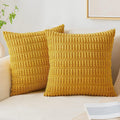 Square Throw Pillow Cover Chenille Textured Grid Hidden Zipper