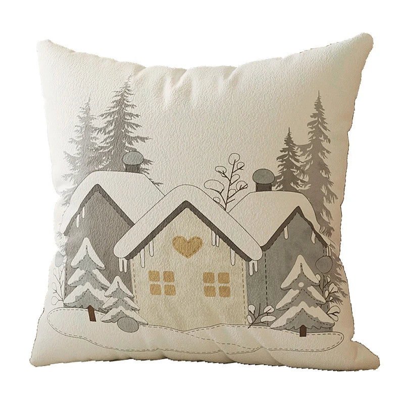 Square Throw Pillow Cover Embroidered Textured Plush Hidden Zipper