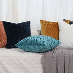 Square Throw Pillow Cover Low-Pile Velvet Hidden Zipper