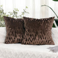 Square Throw Pillow Cover Low-Pile Velvet Hidden Zipper