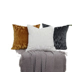 Square Throw Pillow Cover Low-Pile Velvet Hidden Zipper