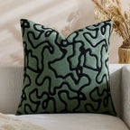 Square Throw Pillow Cover Tufted Chenille Raised Pattern