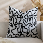Square Throw Pillow Cover Tufted Chenille Raised Pattern