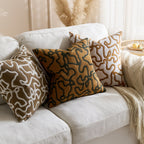 Square Throw Pillow Cover Tufted Chenille Raised Pattern