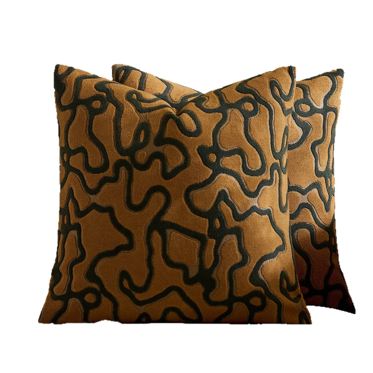 Square Throw Pillow Cover Tufted Chenille Raised Pattern