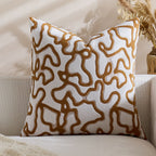 Square Throw Pillow Cover Tufted Chenille Raised Pattern
