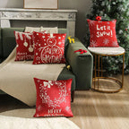 Square Throw Pillow Cover Velvet Screenprint Machine Washable