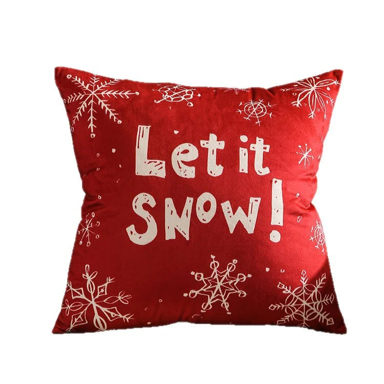 Square Throw Pillow Cover Velvet Screenprint Machine Washable