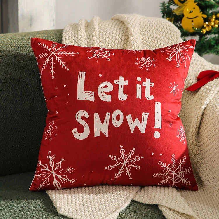 Square Throw Pillow Cover Velvet Screenprint Machine Washable