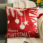 Square Throw Pillow Cover Velvet Screenprint Machine Washable