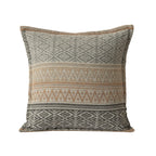 Square Throw Pillow Jacquard Woven Bouclé Concealed Zipper