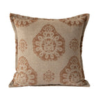 Square Throw Pillow Jacquard Woven Bouclé Concealed Zipper