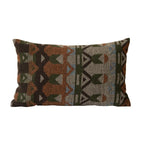 Square Throw Pillow Jacquard Woven Bouclé Concealed Zipper