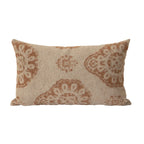 Square Throw Pillow Jacquard Woven Bouclé Concealed Zipper