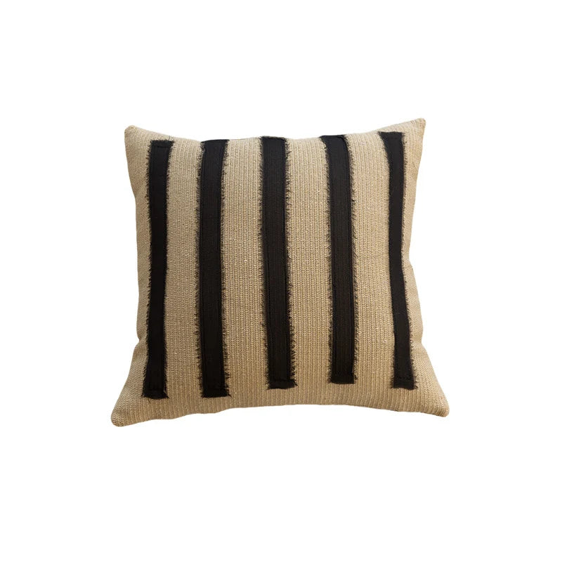 Square Throw Pillow Knitted Tufted Diamond Motif 18 Inch
