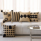 Square Throw Pillow Knitted Tufted Diamond Motif 18 Inch